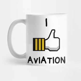 I like aviation thumbs up aviation design with capitan hand Mug